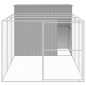 vidaXL Hundehütte mit Auslauf Hellgrau 214x457x181 cm Verzinkter Stahl vidaXL Hundehütte mit Auslauf Hellgrau 214x457x181 cm Verzinkter Stahl
