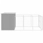 vidaXL Hundehütte mit Auslauf Hellgrau 214x457x181 cm Verzinkter Stahl vidaXL Hundehütte mit Auslauf Hellgrau 214x457x181 cm Verzinkter Stahl