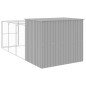 vidaXL Hundehütte mit Auslauf Hellgrau 214x457x181 cm Verzinkter Stahl vidaXL Hundehütte mit Auslauf Hellgrau 214x457x181 cm Verzinkter Stahl
