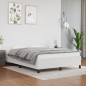Bettgestell Weiß 140x190 cm Kunstleder Bettgestell Weiß 140x190 cm Kunstleder