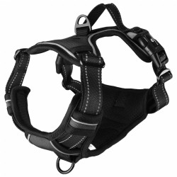 FLAMINGO Hundegeschirr Balou Schwarz M 50-65 cm 25 mm