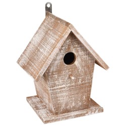 FLAMINGO Nistkasten für Vögel Gio Holz Weiß/Braun