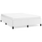 Bettgestell Weiß 140x190 cm Kunstleder Bettgestell Weiß 140x190 cm Kunstleder