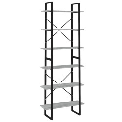 vidaXL Hochschrank Grau Sonoma 80x30x210 cm Holzwerkstoff