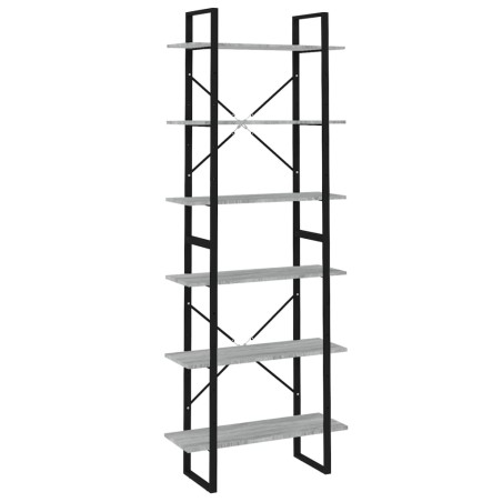 vidaXL Hochschrank Grau Sonoma 80x30x210 cm Holzwerkstoff
