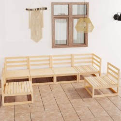 vidaXL 6-tlg. Garten-Lounge-Set Massivholz Kiefer