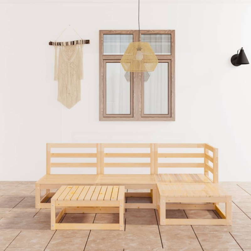 vidaXL 5-tlg. Garten-Lounge-Set Massivholz Kiefer vidaXL 5-tlg. Garten-Lounge-Set Massivholz Kiefer