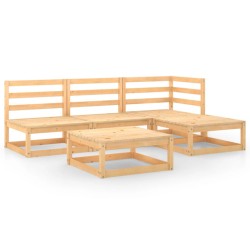 vidaXL 5-tlg. Garten-Lounge-Set Massivholz Kiefer