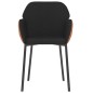 vidaXL Esszimmerstühle 2 Stk. Schwarz Stoff und Kunstleder vidaXL Esszimmerstühle 2 Stk. Schwarz Stoff und Kunstleder