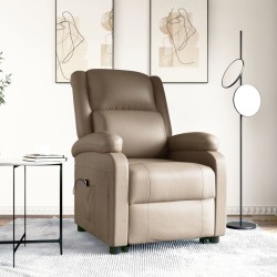 vidaXL Aufstehsessel Cappuccino-Braun Kunstleder