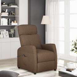 vidaXL Aufstehsessel Braun Stoff