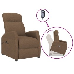 vidaXL Aufstehsessel Braun Stoff