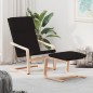 vidaXL Relaxsessel mit Hocker Schwarz Stoff vidaXL Relaxsessel mit Hocker Schwarz Stoff