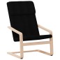 vidaXL Relaxsessel mit Hocker Schwarz Stoff vidaXL Relaxsessel mit Hocker Schwarz Stoff