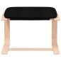 vidaXL Relaxsessel mit Hocker Schwarz Stoff vidaXL Relaxsessel mit Hocker Schwarz Stoff