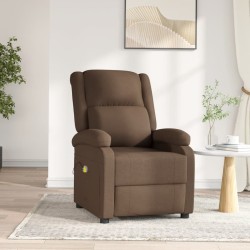 vidaXL Massagesessel Elektrisch Braun Stoff