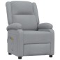 vidaXL Massagesessel Elektrisch Hellgrau Stoff vidaXL Massagesessel Elektrisch Hellgrau Stoff