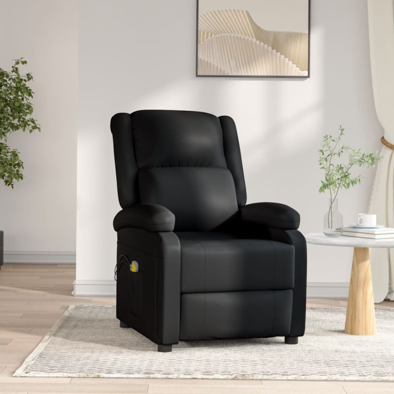 vidaXL Massagesessel Elektrisch Schwarz Kunstleder vidaXL Massagesessel Elektrisch Schwarz Kunstleder