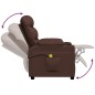 vidaXL Massagesessel Braun Kunstleder vidaXL Massagesessel Braun Kunstleder