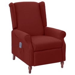 vidaXL Massagesessel Weinrot Stoff
