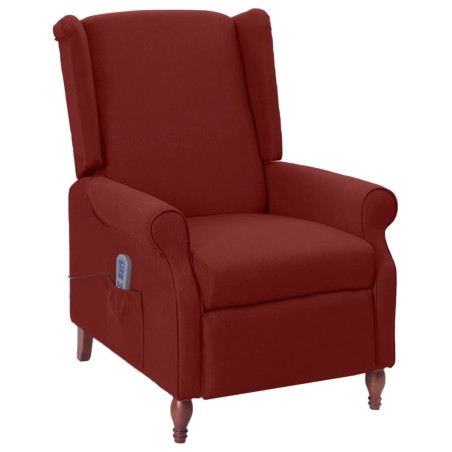 vidaXL Massagesessel Weinrot Stoff
