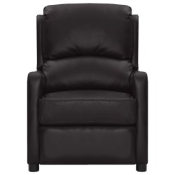 vidaXL Massagesessel Schwarz Glänzendes Kunstleder