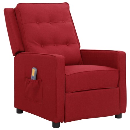 vidaXL Massagesessel Weinrot Stoff