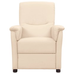 vidaXL Massagesessel Creme Stoff