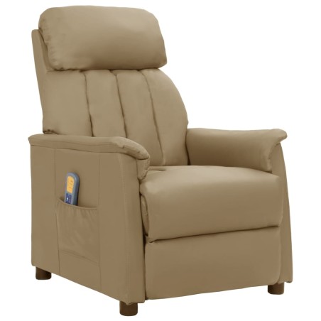 vidaXL Massagesessel Cappuccino-Braun Kunstleder