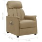 vidaXL Massagesessel Cappuccino-Braun Kunstleder vidaXL Massagesessel Cappuccino-Braun Kunstleder
