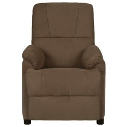 vidaXL Massagesessel Braun Wildleder-Optik