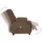 vidaXL Massagesessel Braun Wildleder-Optik vidaXL Massagesessel Braun Wildleder-Optik