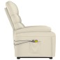 vidaXL Massagesessel mit Aufstehhilfe Cremeweiß Kunstleder vidaXL Massagesessel mit Aufstehhilfe Cremeweiß Kunstleder