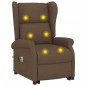 vidaXL Massagesessel mit Aufstehhilfe Braun Stoff vidaXL Massagesessel mit Aufstehhilfe Braun Stoff