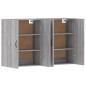 vidaXL Wandschränke 2 Stk. Grau Sonoma Holzwerkstoff vidaXL Wandschränke 2 Stk. Grau Sonoma Holzwerkstoff