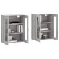 vidaXL Wandschränke 2 Stk. Grau Sonoma Holzwerkstoff vidaXL Wandschränke 2 Stk. Grau Sonoma Holzwerkstoff
