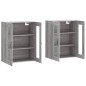 vidaXL Wandschränke 2 Stk. Grau Sonoma Holzwerkstoff vidaXL Wandschränke 2 Stk. Grau Sonoma Holzwerkstoff