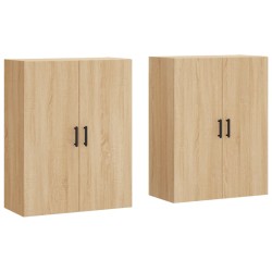 vidaXL Wandschränke 2 Stk. Sonoma-Eiche 69,5x34x90 cm