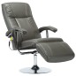 vidaXL Massagesessel Grau Kunstleder vidaXL Massagesessel Grau Kunstleder
