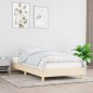 Bettgestell Creme 90x200 cm Stoff Bettgestell Creme 90x200 cm Stoff