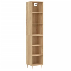 vidaXL Highboard Sonoma-Eiche 34,5x32,5x180 cm Holzwerkstoff