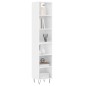 vidaXL Highboard Hochglanz-Weiß 34,5x32,5x180 cm Holzwerkstoff vidaXL Highboard Hochglanz-Weiß 34,5x32,5x180 cm Holzwerkstoff