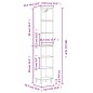vidaXL Highboard Hochglanz-Weiß 34,5x32,5x180 cm Holzwerkstoff vidaXL Highboard Hochglanz-Weiß 34,5x32,5x180 cm Holzwerkstoff
