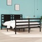 vidaXL Massivholzbett Schwarz Kiefer 120x190 cm vidaXL Massivholzbett Schwarz Kiefer 120x190 cm