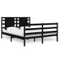 vidaXL Massivholzbett Schwarz Kiefer 120x190 cm vidaXL Massivholzbett Schwarz Kiefer 120x190 cm
