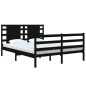 vidaXL Massivholzbett Schwarz Kiefer 120x190 cm vidaXL Massivholzbett Schwarz Kiefer 120x190 cm