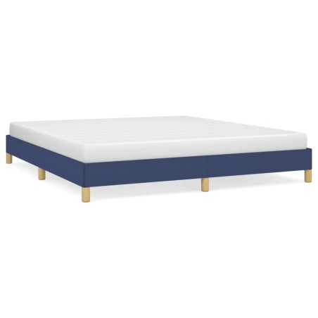 vidaXL Bettgestell ohne Matratze Blau 180x200 cm Stoff