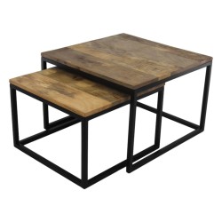 HSM Collection 2-tlg. Couchtisch-Set Quadratisch