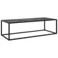 vidaXL Couchtisch Schwarz mit Schwarzem Glas in Marmor-Optik 120x50x35 vidaXL Couchtisch Schwarz mit Schwarzem Glas in Marmor-Optik 120x50x35
