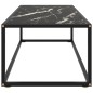 vidaXL Couchtisch Schwarz mit Schwarzem Glas in Marmor-Optik 120x50x35 vidaXL Couchtisch Schwarz mit Schwarzem Glas in Marmor-Optik 120x50x35